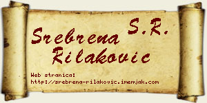 Srebrena Rilaković vizit kartica
